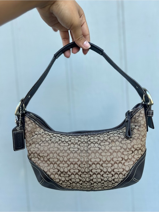 Coach Vintage Y2K Brown Signature Mini Soho Hobo Bag
